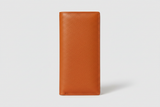 Luxury Long Wallet in Orange, front view