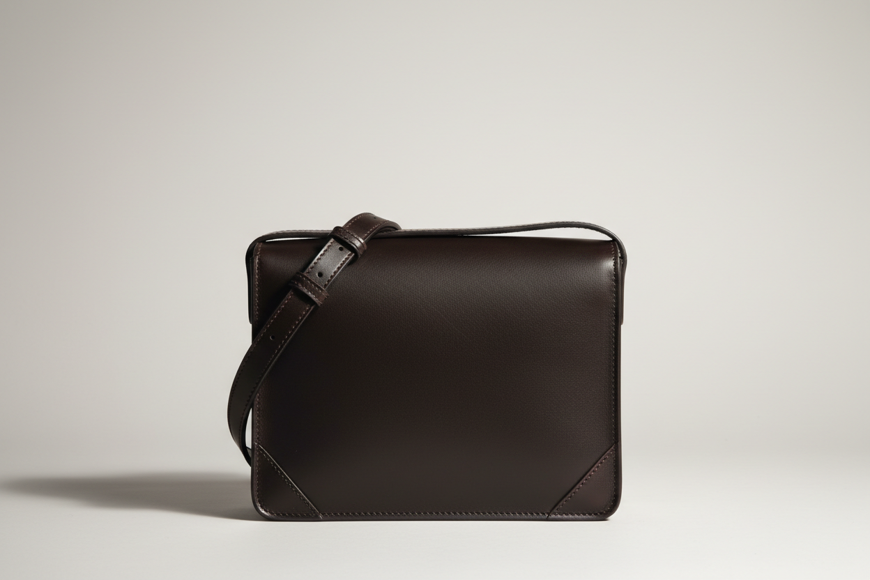 Modern Everyday Shoulder Bag in Black Coffee, front view