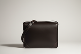 Modern Everyday Shoulder Bag in Black Coffee, front view