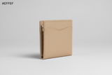 Executive Mini Porte-Cartes in Cream Drift Sand, side angle view