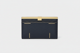 Urban Everyday Wallet in Navy and Gold, front view