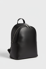 Urban Luxe Women's Backpack in Midnight Rose Black Soft Luxe Leather – Front View