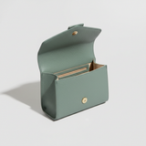 Contemporary Mini Flap Bag in Lagoon Mist Teal – Interior View
