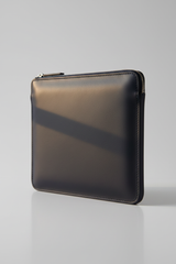 Executive iPad Pochette in Harbor Navy Blue Premium Matte Leather – Angled View