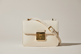 Classic City Shoulder Bag in Ivory White, front view