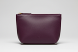 Premium Leather Utility Pouch in Purple, front view