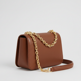 Chain Strap Mini Bag in Burnt Walnut Brown – Side View