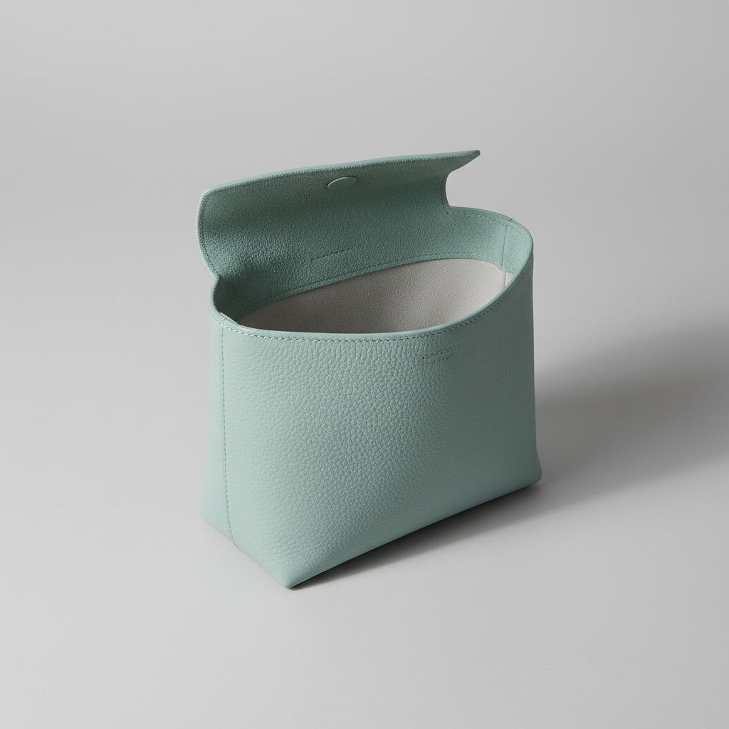 Scandinavian Mini Tote in Ocean Mist Aqua – Interior View