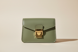 Vintage Mini Flap Bag in Dusty Sage, front view