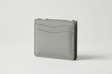 Luxury Essential Card Holder in Frozen Atlantic Grey, side angle view
