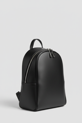 Urban Luxe Women's Backpack in Midnight Rose Black Soft Luxe Leather – Side Angle
