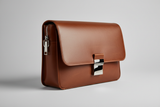 Modern Laptop Messenger Bag in Cocoa Walnut Brown – Side Angle