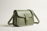 Soft Vintage Shoulder Bag in Sage Mist, side angle view