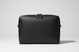 Executive Slim Briefcase in Midnight Graphite Black – Front View
