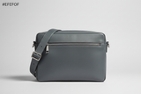 Modern Laptop Messenger Bag in Steel Horizon Grey – Front View
