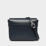 Urban Professional Crossbody Bag in Storm Navy Slate Refined Napa Leather – Front View