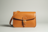 Soft Vintage Shoulder Bag in Warm Caramel, front view