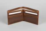 Urban Everyday Wallet in Brown and Bronze, open interior view