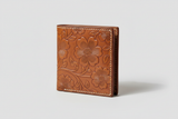 Executive Compact Wallet in Floral, side angle view