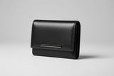Executive Mini Porte-Cartes in Shadow Alloy Black, side angle view