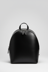 Contemporary City Backpack in Obsidian Pearl Black, front view